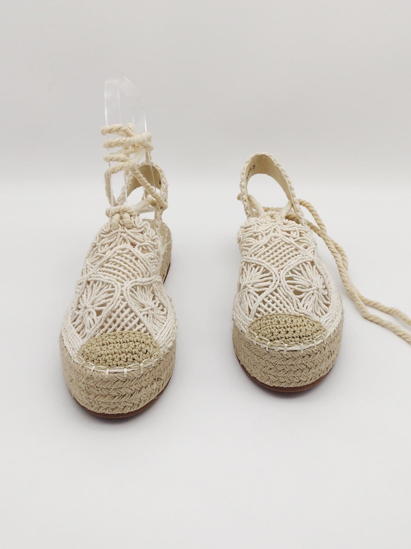 MARISOL Espadrillas Donna Beige con lacci